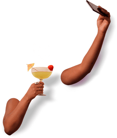 woman selfie drink